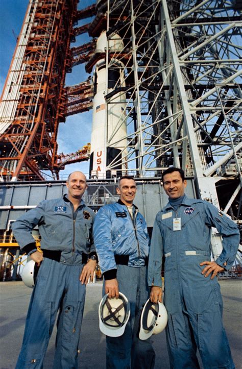 The Crew Of Apollo 10 Pose At Pad 39 B 32769 Apollo Space Program