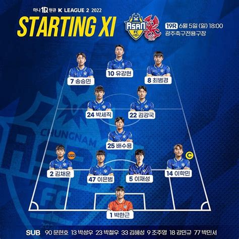 광주 Vs 아산 라인업 1800 킥오프 생활체육tv 국내축구 에펨코리아