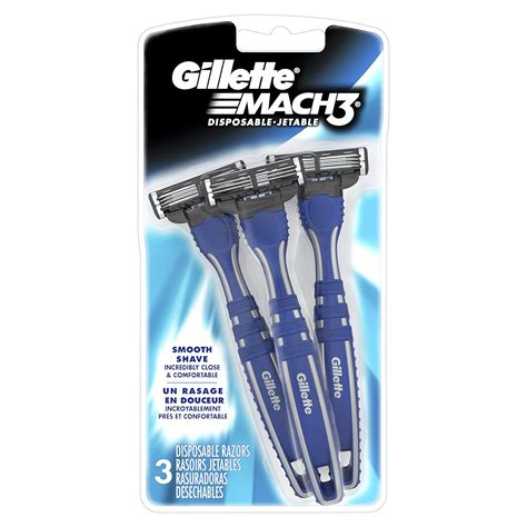 Gillette Mach3 Mens Disposable Razor 3 Count Pack Of 2 Mens Razors