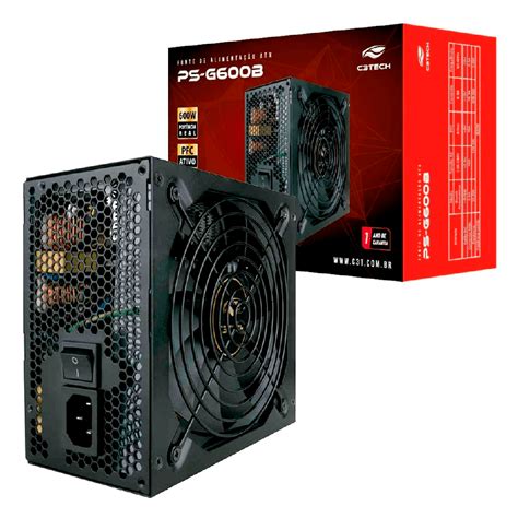 Fonte Gamer ATX 600W 80 Plus Bronze PFC Ativo