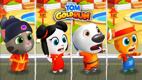 Talking Tom Gold Run Fortune Tom Vs Lucky Angela Vs Kung Fu Hank Vs