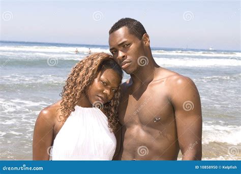 African American Couple At Beach Stock Photo - Image: 10858950