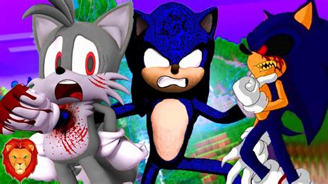 Dark Super Sonic Vs Sonic Exe Y Tails Exe Muy Epico Batalla