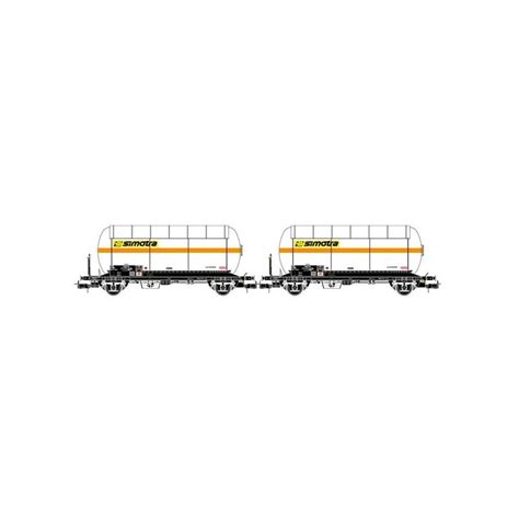 Set De Wagons Citernes A Essieux Avec Toit Protection Solaire