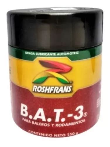 Grasa Lubricante Baleros Y Rodamientos Bat 3 250g Roshfrans En Venta