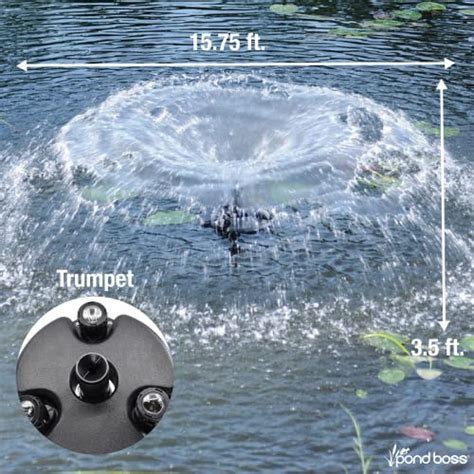 Pond Boss Dftn L Floating Fountain With Lights Foot Power Cord