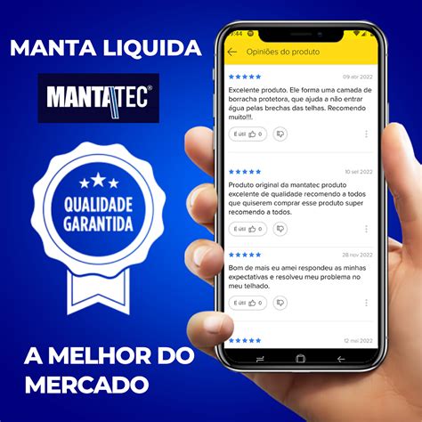 Manta Liquida Emborrachada Mantatec 12 kg para Telhado Acrílica Laje