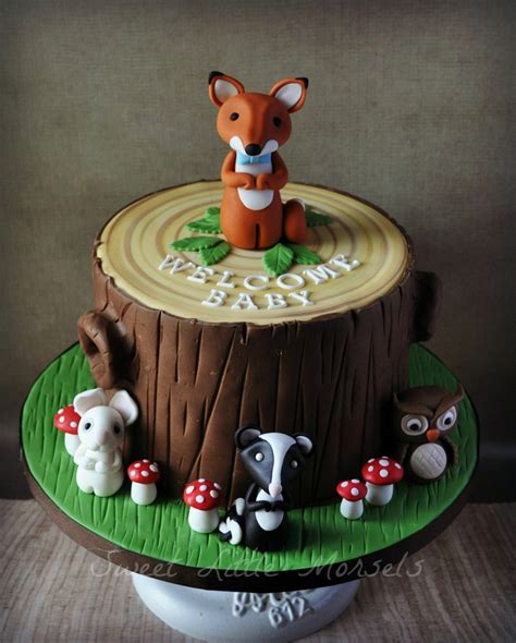 Woodland Theme Baby Shower Cake - CakeCentral.com