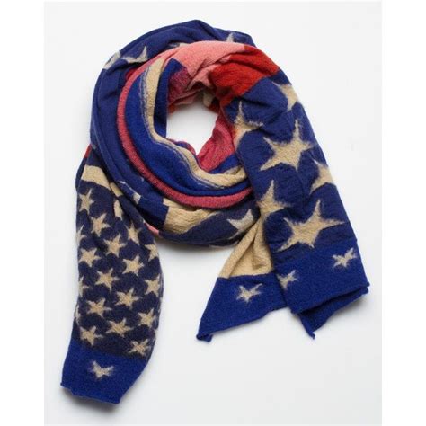 Kapital American Flag Scarf 346 190 KRW Liked On Polyvore Featuring