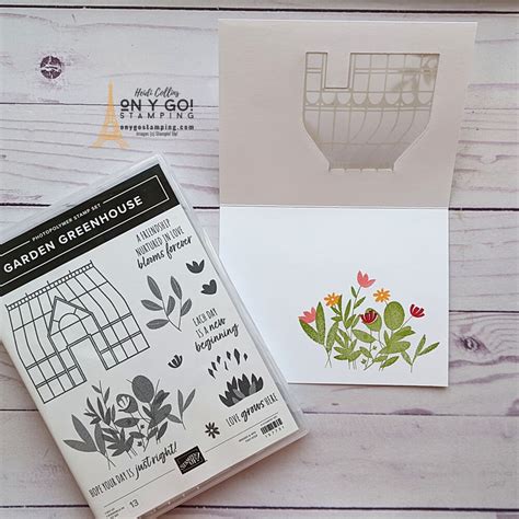 Create A Frosted Window Card With The Garden Greenhouse Stamp Set From Stampin Up® On Y Go