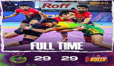 Patna Pirates Tie With Bengaluru Bulls In Pro Kabaddi League