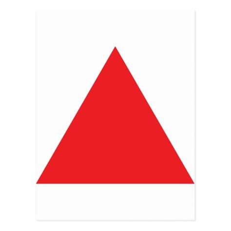 Red Triangle Icon Postcard Zazzle