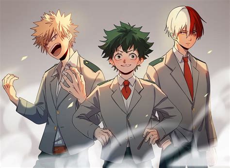 Bnha Deku Bakugou And Todoroki Wallpapers On Wallpaperdog