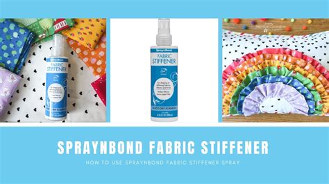 Learn How To Use SpraynBond Fabric Stiffener Spray YouTube