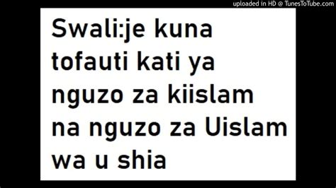 Abu Mohsin Minani Abdoullah Swali Je Kuna Tofauti Kati Ya Nguzo Za