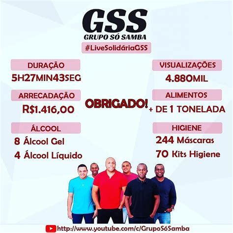 DONATIVOS ARRECADADOS PELA LIVE DO GRUPO SÓ SAMBA ASAV