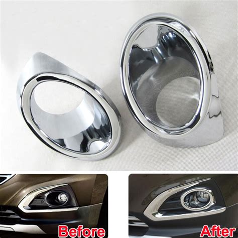 Car styling 2 Pcs ABS Frente Fog Lâmpada Luz Cabeça Frente Decoração