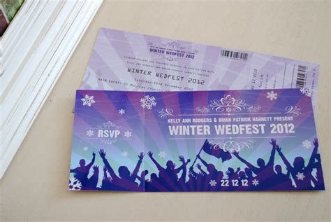 Festival Ticket Themed Wedding Invitations | WEDFEST