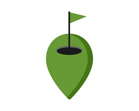 Location pin with golf flag inside 12116128 Vector Art at Vecteezy