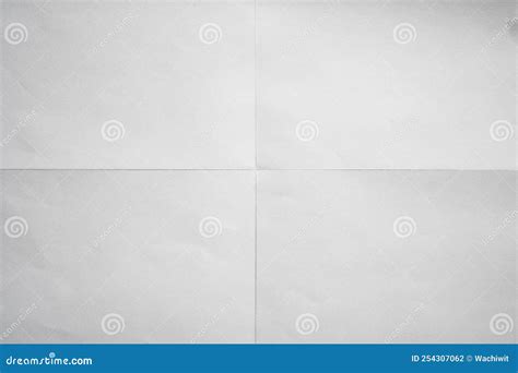 White Paper Crisp Folded in Four Fraction Background Stock Photo ...