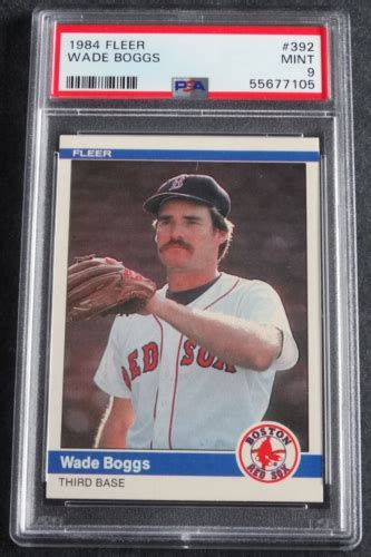 Fleer Wade Boggs Boston Red Sox Baseball Card Psa Mint Ebay