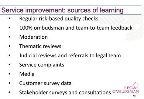 Catching Excellence Continuous Improvement At The Legal Ombudsman