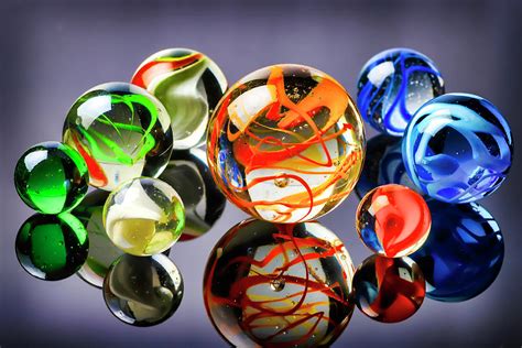 Glass Toy Marbles Reflection Photograph By Garry Gay Pixels