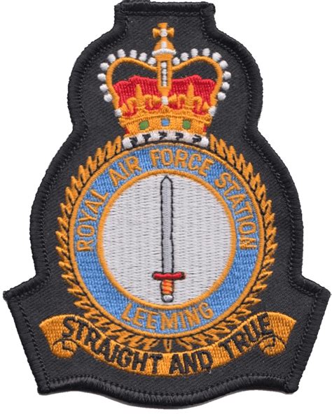 Raf Leeming Royal Air Force Mod Crest Embroidered Patch