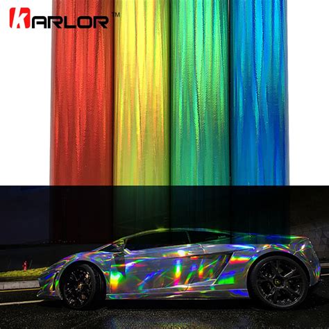 30 100cm Laser Plating Vinyl Holographic Auto Car Wrap Film Rainbow Car