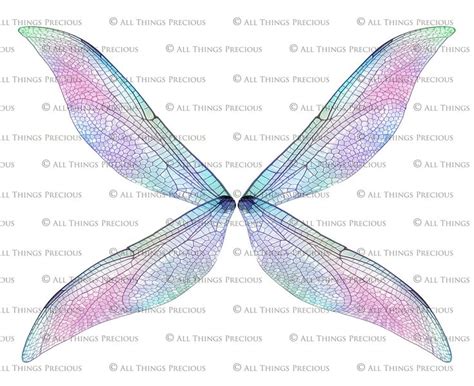 20 Png Digital PIXIE Fairy WING Overlays Set 2 Overlays Insect Wings