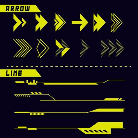 Premium Vector Set Of Sci Fi Modern User Interface Elements