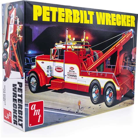 Amt Peterbilt 359 Wrecker Model Kit 125 Scale Buildable Tow Truck