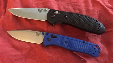 Benchmade Griptilian 551 Vs Benchmade Bugout Youtube