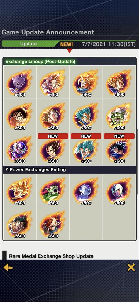 Legends Tickets Shop getting updated next week : r/DragonballLegends