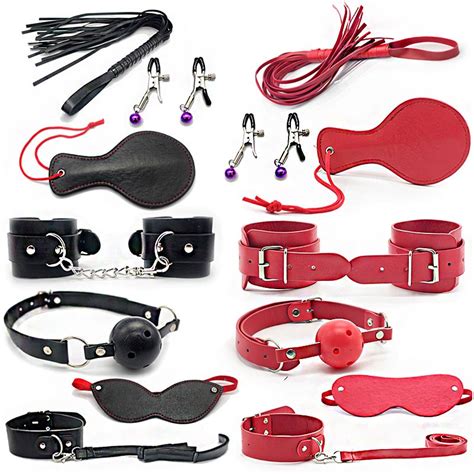 Bdsm Bondage Sex Kit Leather Handcuffs Fetish Sex Toys For Couples