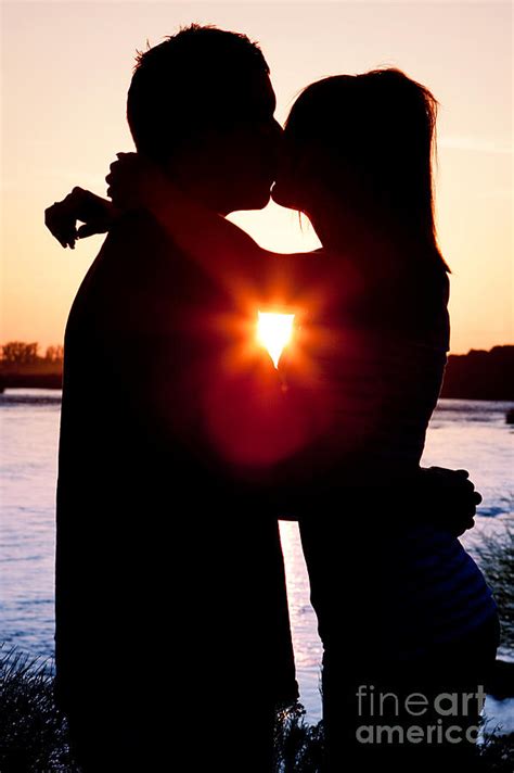 Silhouette Of Romantic Couple Photograph By Cindy Singleton Fine Art