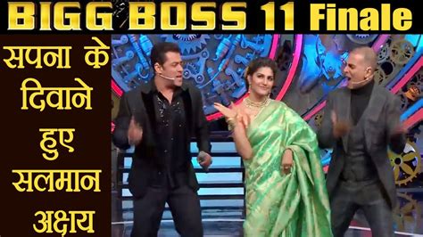 Bigg Boss 11 Salman Khan Akshay Kumar Dance With Sapna Chaudhary