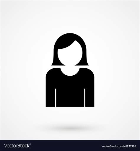 Female User Account Or User Profile Flat Icon Vector Image