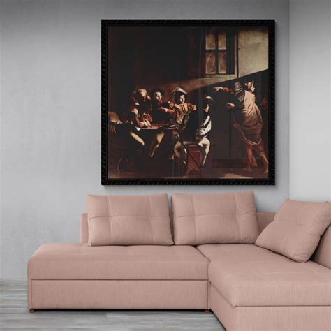 Caravaggio Calling Of Saint Matthew Classic Art Print On Canvas