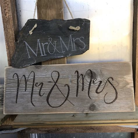 Mr Mrs Sign Wedding Plaque Wedding Wall Hanging Etsy Personalized