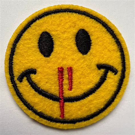 Smiley Bloody Nose Emoji Patch Iron-on 1.75 Inches Martial Arts - Etsy