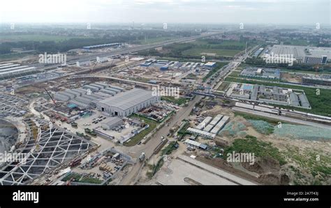 Aerial View Of Huai An East Station A Transit Terminal Project For