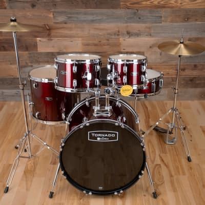 Mapex Tornado 3 Rock Fusion 5 Piece Drum Kit Burgundy Reverb UK