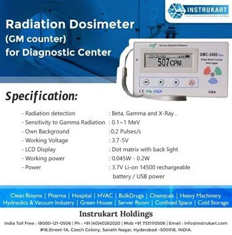 Portable Gamma Radiation Detector GQ GMC 500 Plus Geiger Muller