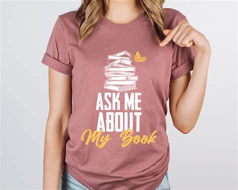 Ask Me About My Book Shirt Librarian Shirt Reader T Bookworm