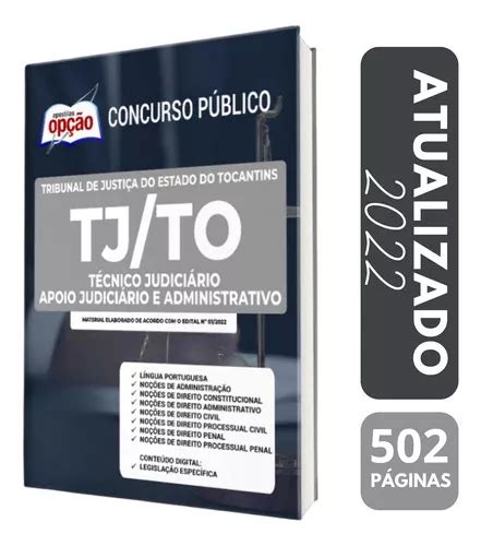 Apostila Tj to 2022 Técnico Judiciário Apoio Judiciário E