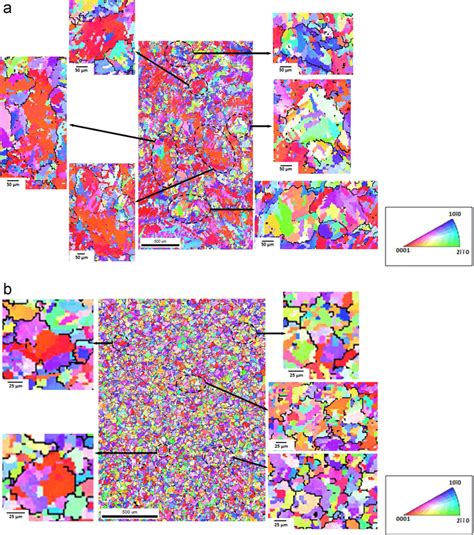 IPF Maps Obtained From The EBSD Scans Taken From The Horizontal Surface