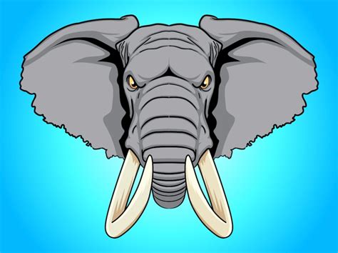 Angry Elephant Cartoon - Clip Art Library in 2022 | Elephant face ...