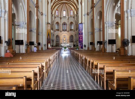 Interior Of Notre Dame Cathedral Of Saigon A Popular Tourist