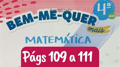 Bem me quer Mais Matemática 4ºano págs 109 a 111 Medidas de Tempo